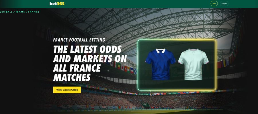 Capture d'écran de l'interface de paris sportifs Bet365