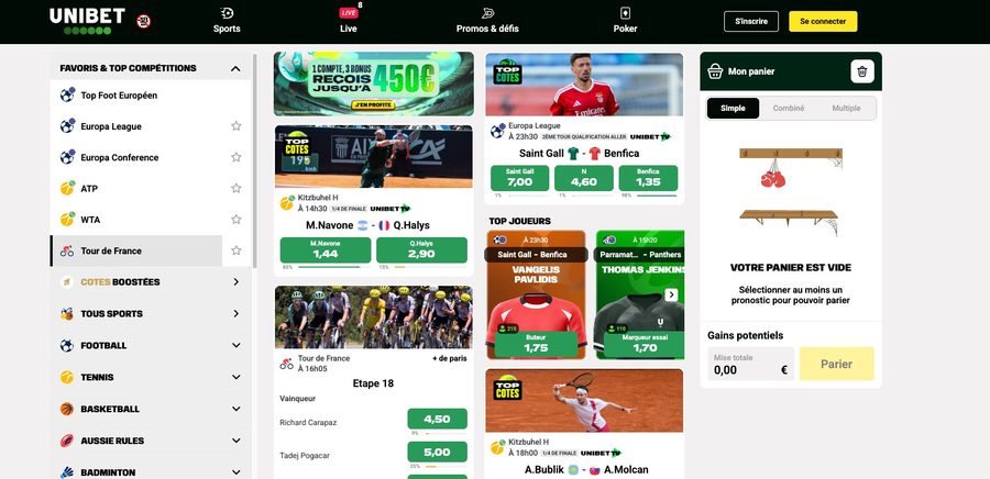 La plateforme Unibet, testée par notre rédaction