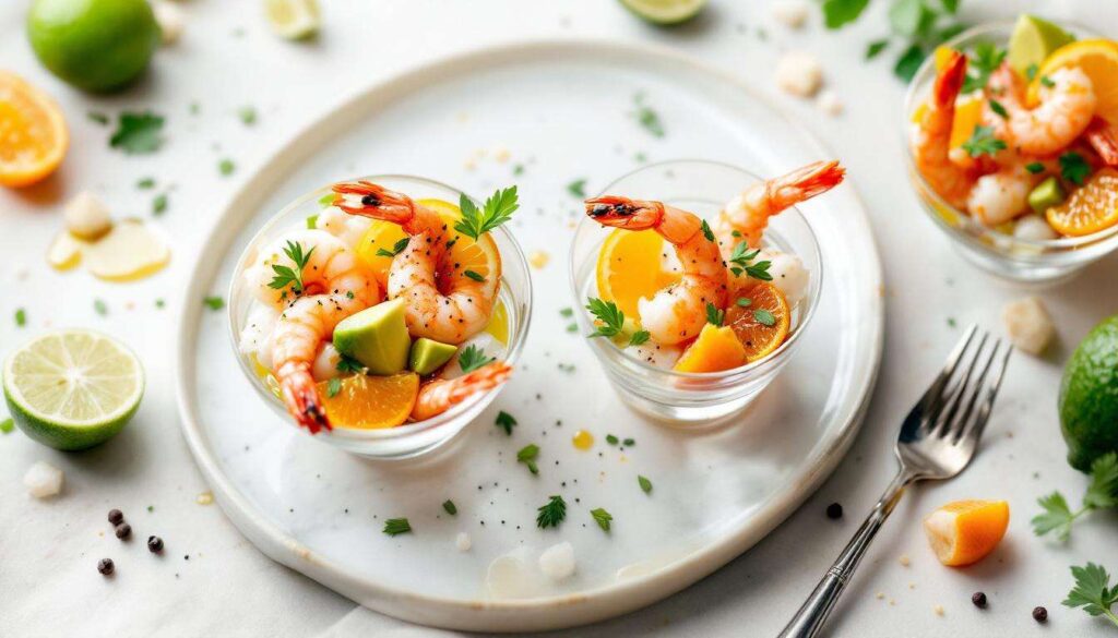Verrines clémentines-crevettes : un apéritif frais et chic, prêt en quelques minutes