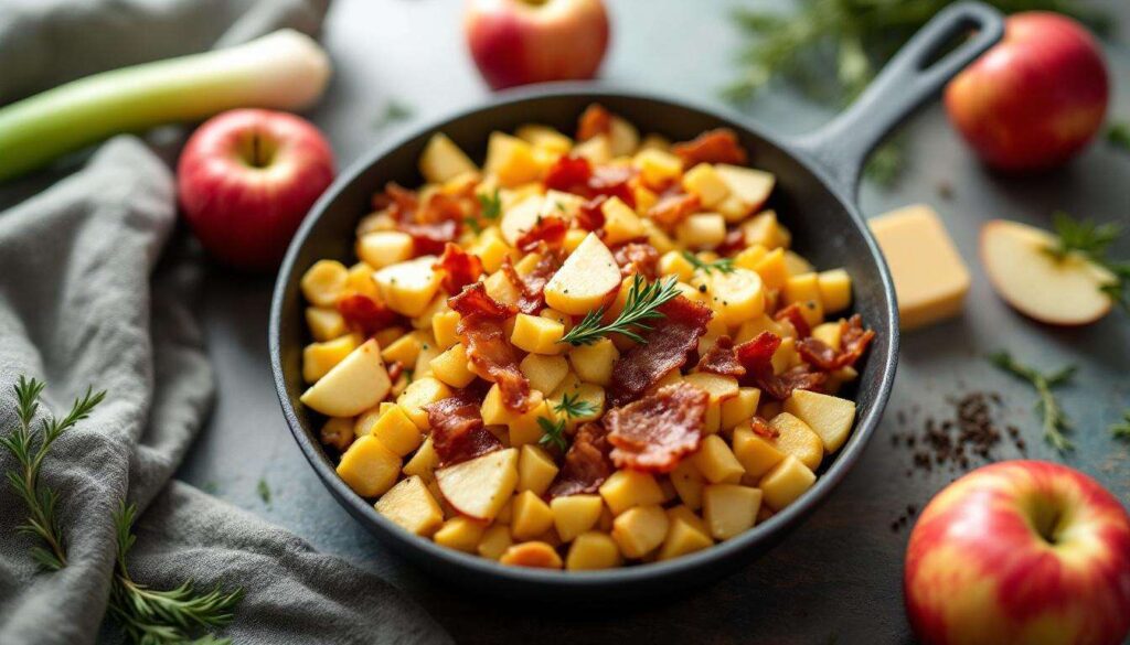 « Je la prépare en 10 minutes pour toute la famille » : ma poêlée poireaux-pommes-lardons ultra gourmande et rapide