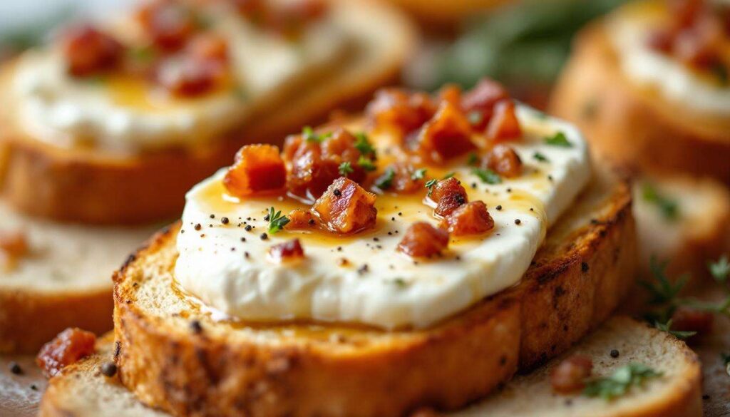 Toasts chèvre et lard au four : l’apéro express bien croustillant