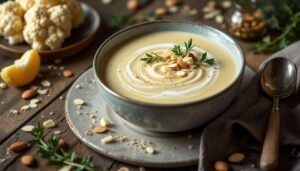 Une de mes soupes préférées" - un velouté blanc fondant, plein de goût et bon pour la santé