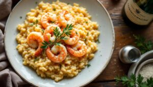 Ce risotto aux crevettes et champagne se prépare en 20 minutes : le plat le plus romantique de février