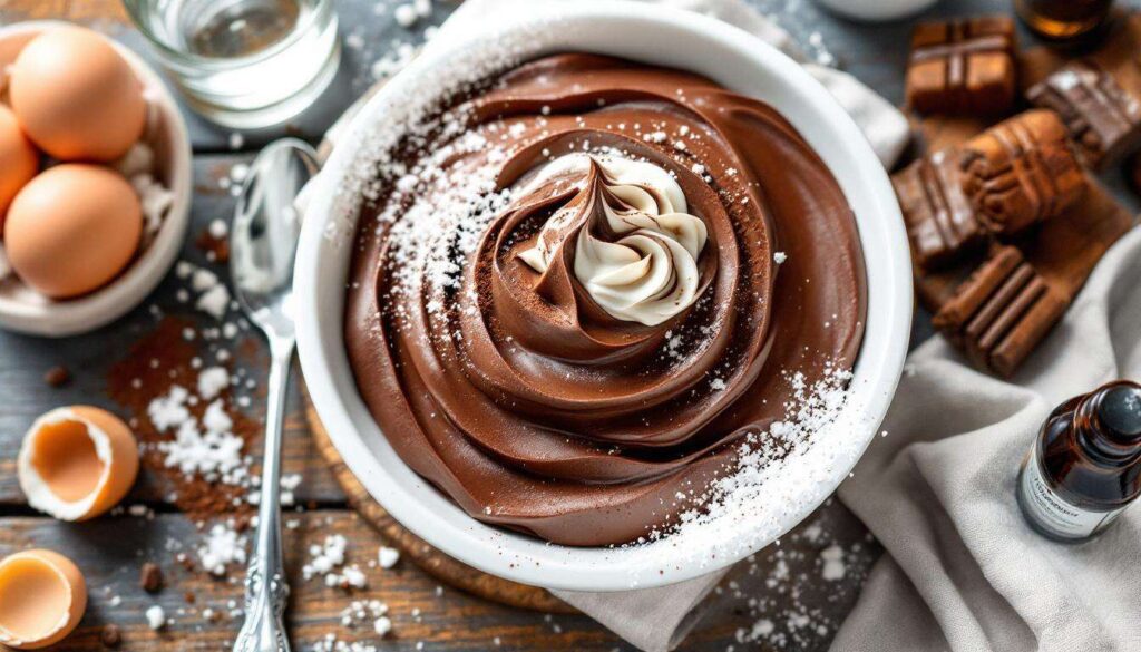 Une mousse au chocolat prête en 10 min : cette version ultra simple se réalise avec du cacao en poudre