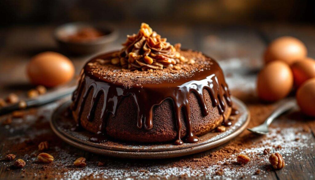 Gâteau fondant praliné-chocolat : un dessert rapide au cœur bien moelleux
