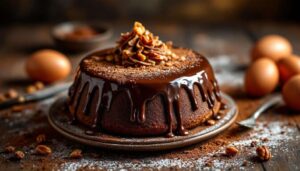 Gâteau fondant praliné-chocolat : un dessert rapide au cœur bien moelleux