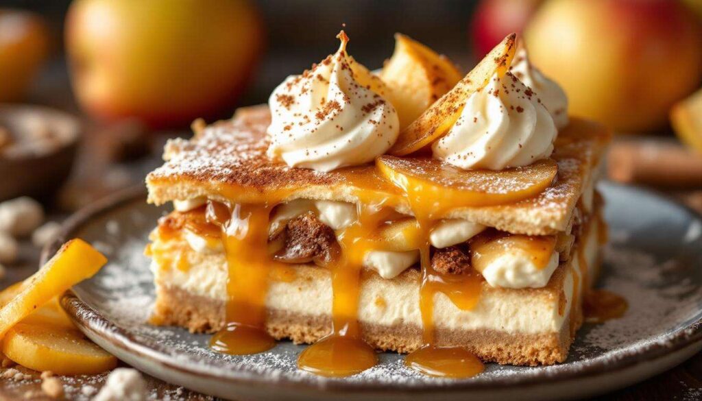 Ce tiramisu caramel beurre salé aux pommes poêlées est irrésistible : fondant, parfumé, ultra gourmand