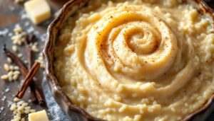 Ce riz au lait lentement infusé au four devient une douceur fondante qui fait fondre les grands et les petits