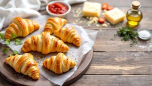 Ces mini croissants apéritif goût pizza jambon-fromage font un carton à chaque soirée