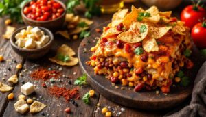 Des haricots, du poulet, des épices et des chips gratinées : ce gratin tex-mex est un feu d’artifice de saveurs